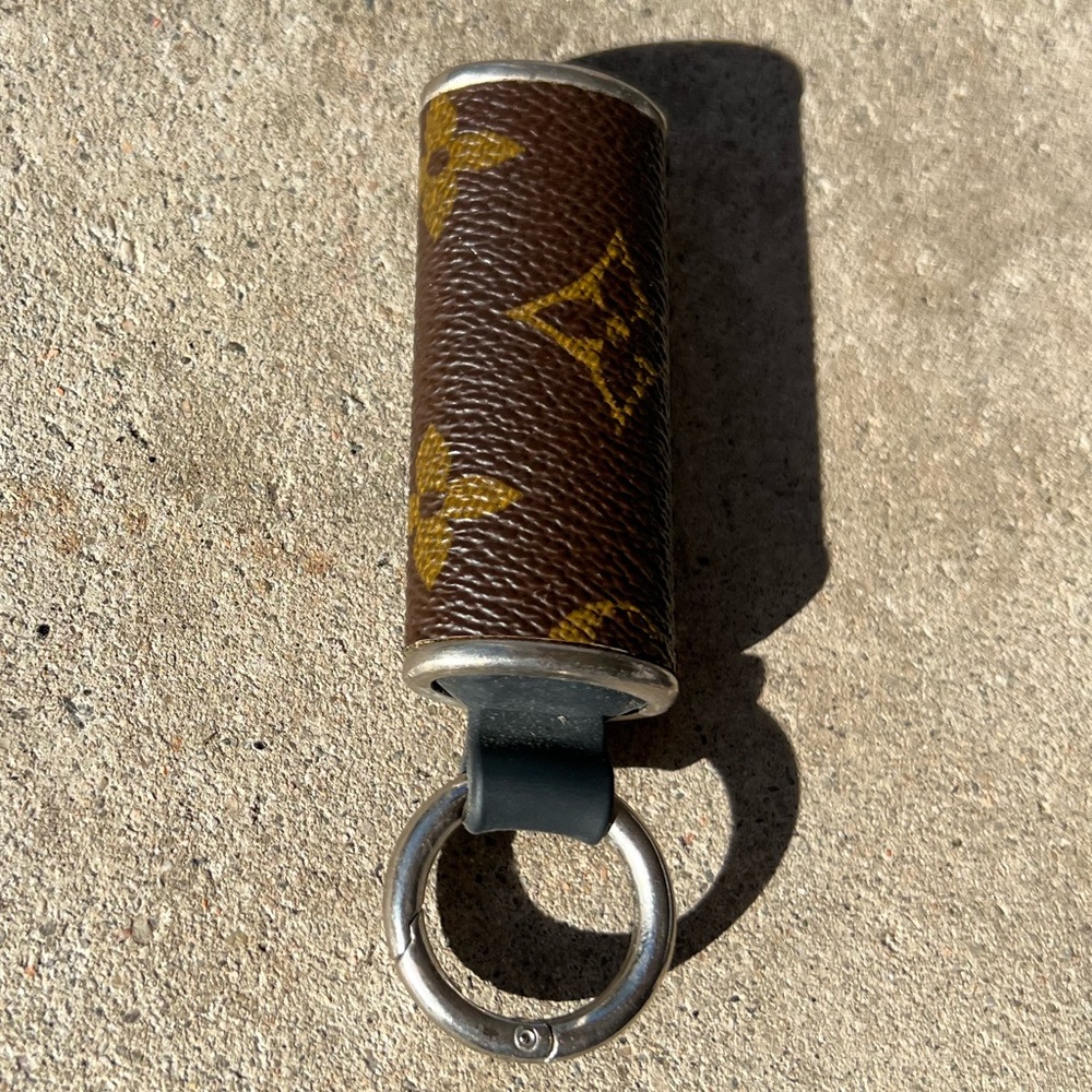 Louis Vuitton Lighter Case wrapped holder w/clasp Monogram Authentic Canvas RARE